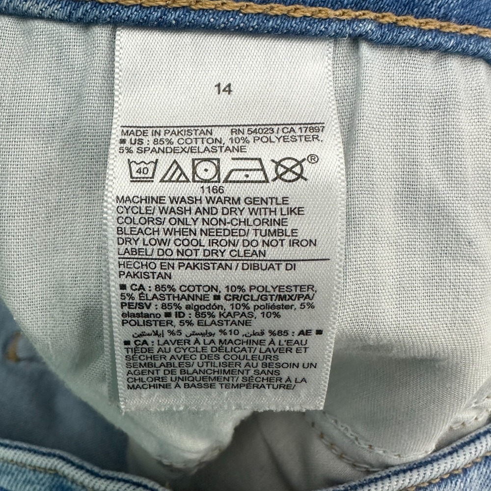 Old Navy High Rise OG Straight Button Fly Women's size 14 Medium Blue Denim Jean - Picture 4 of 5